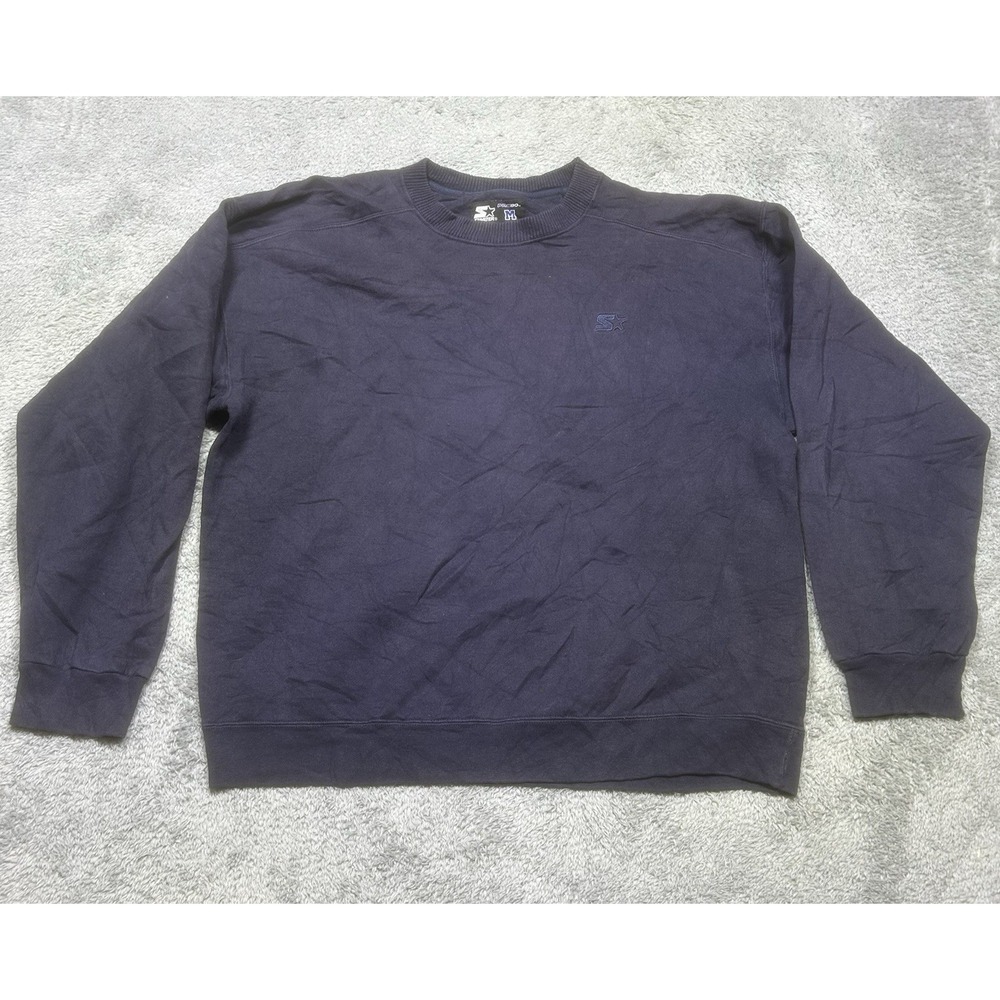 Vintage Starter Sweatshirt Men's M Navy ProBo Blank Crewneck Heavyweight 90s